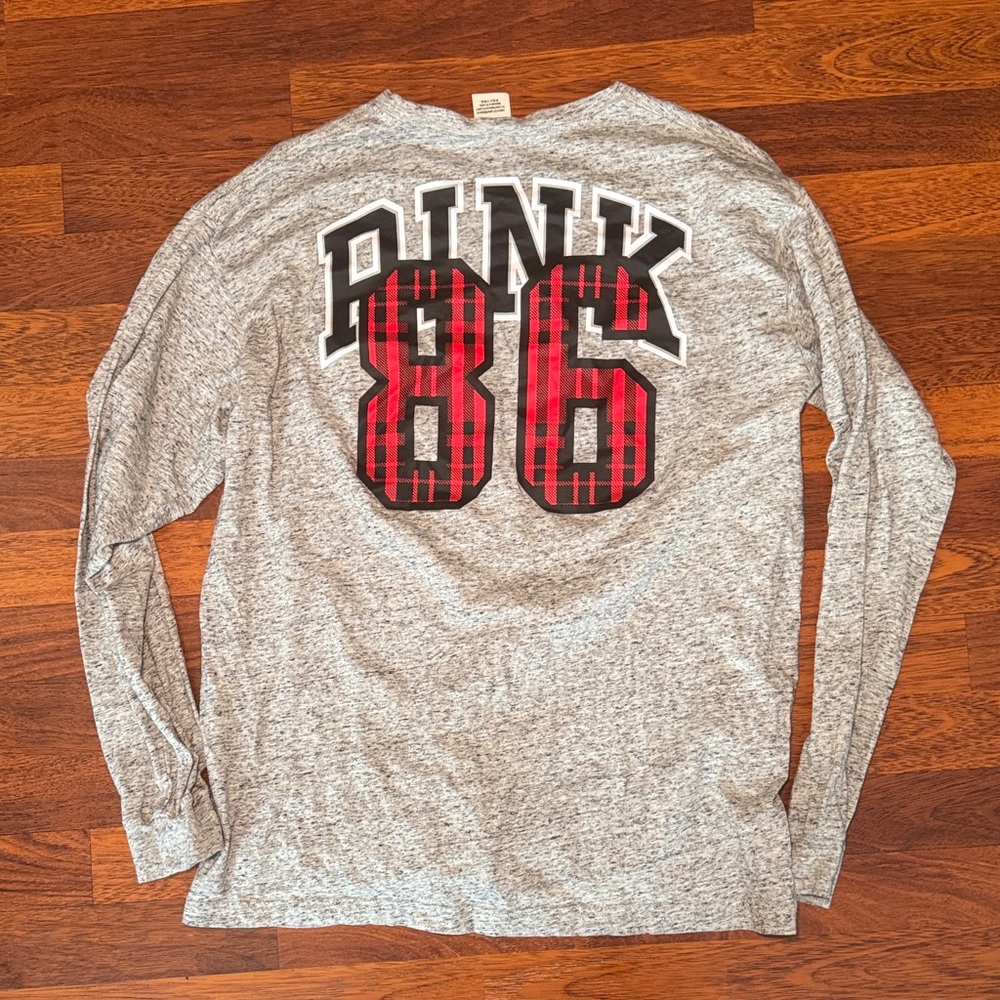PINK Victoria's Secret Heathered Gray Tee